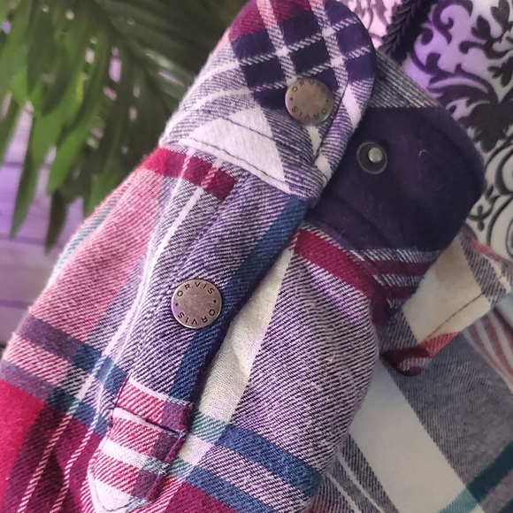 Orvis Fleece Lined Flannel Plaid Jacket sz Small - Picture 7 of 11